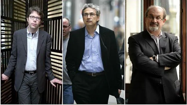 Jonathan Franzen, Orhan Pamuk y Salman Rushdie