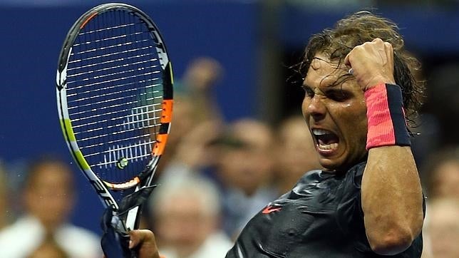 Nadal celebra su victoria ante Coric en el US Open