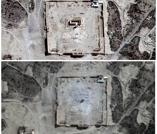 La destrucción causada por Estado Islámico, vista a través del satélite