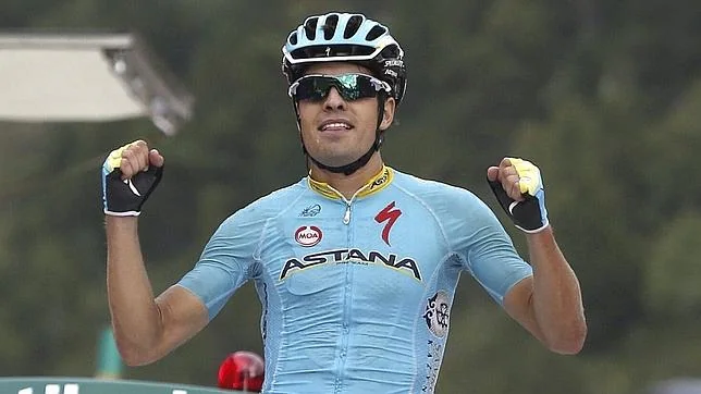 Mikel Landa celebra una victoria de etapa