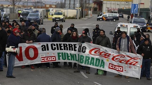 Protesta contra el cierre de la planta de Fuenlabrada