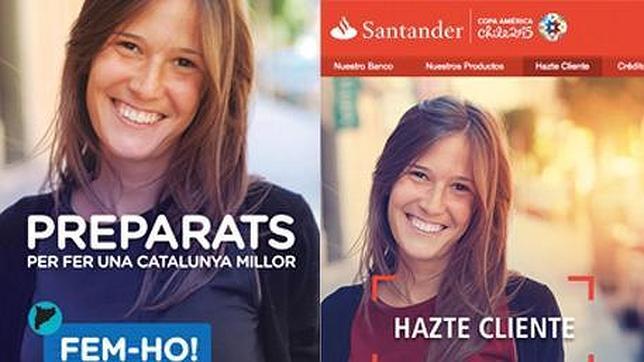 La modelo de la campaña de Mas rechaza la independencia de Cataluña