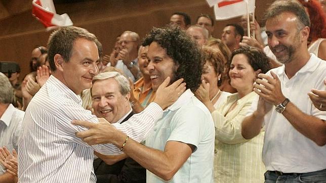 Zapatero, Saavedra, Zerolo y Torres en un cónclave socialista en 2006