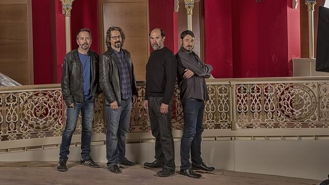 Rafa Castejón, Jesús Noguero, Joaquín Notario y Carmelo Gómez, integrantes del reparto de «El alcalde de Zalamea»
