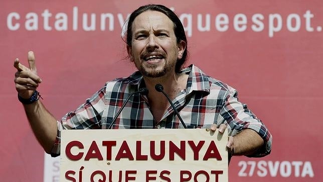 Iglesias: «Con Podemos en La Moncloa a lo mejor la mayoría de catalanes no se quiere ir»