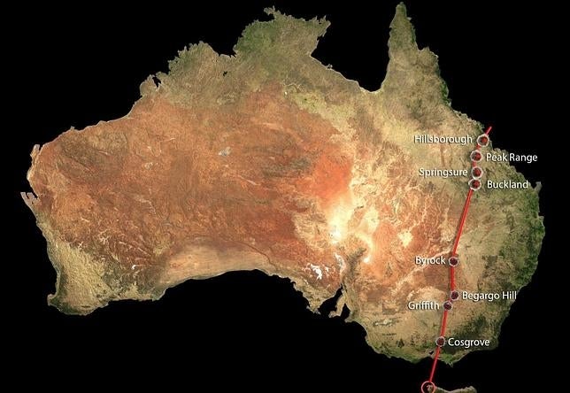 Hallan en Australia la mayor cadena volcánica continental del mundo