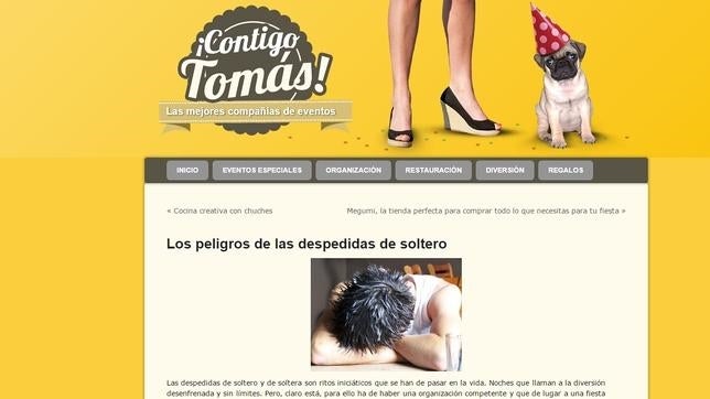 «Contigo Tomás», de web de apoyo a Gómez a organizar despedidas de soltero