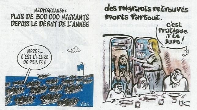 Las viñetas más polémicas de «Charlie Hebdo» sobre los refugiados