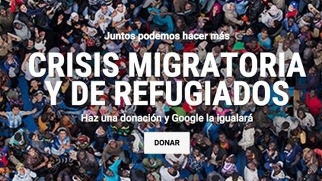 Google se compromete a duplicar el dinero que logre recolectar para los refugiados