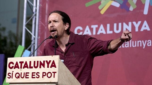 Iglesias, en un mitin de Catalunya Sí que es Pot