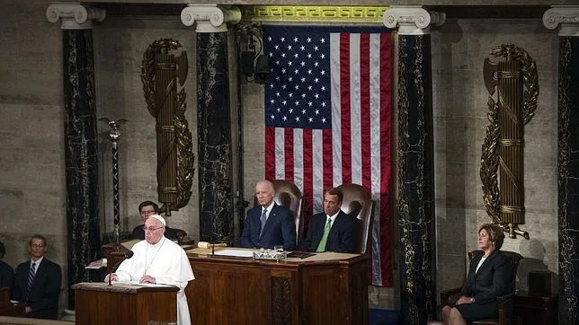 El Papa Francisco, durante su discurso en el Capitolio de Washington
