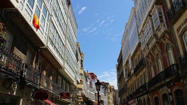 La Calle Real, en el casco antiguo de La Coruña