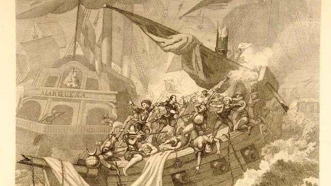 Cervantes lucha en la galera «Marquesa» durante la batalla de Lepanto