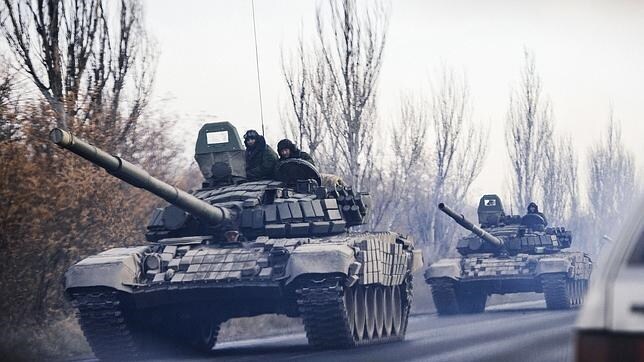 Tanques cerca de Donetsk