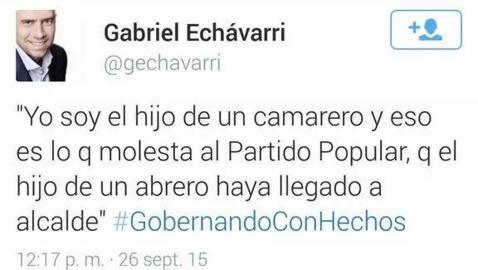 Tuit del alcalde Echávarri