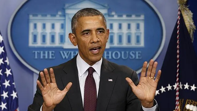 Barack Obama, durante la comparecencia en la Casa Blanca