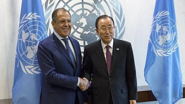 Serguéi Lavrov y Ban Ki-moon, en una fotografía de archivo