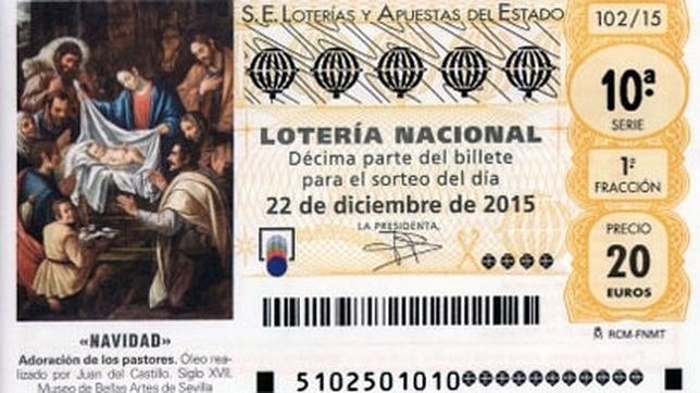 El maestro de Murillo ilustra el décimo de la Lotería de Navidad 2015