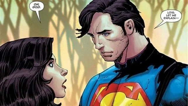 Escena en la que Loris Lane descubre la identidad secreta de Superman