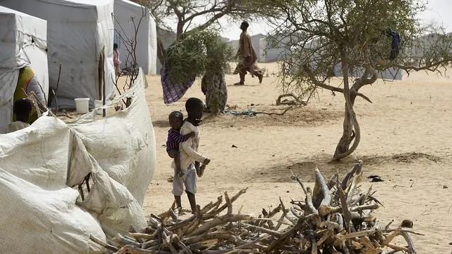 Campamento de refugiados nigerianos próximo a Baga Sola, en la región del lago Chad