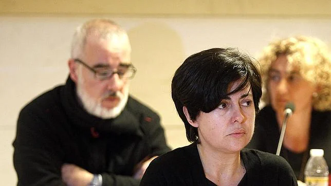 Rosario Porto y Alfonso Basterra durante la sesión de este miércoles del juicio en Santiago de Compostela