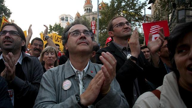 Jordi Miralles, en una manifestación en 2010
