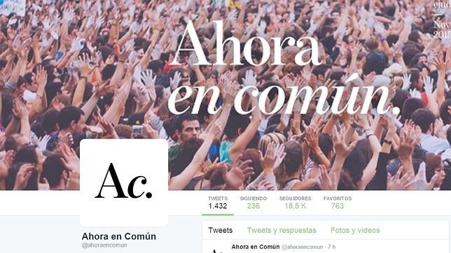 Los promotores de Ahora en Común se lo llevaron «todo»... incluido su Twitter