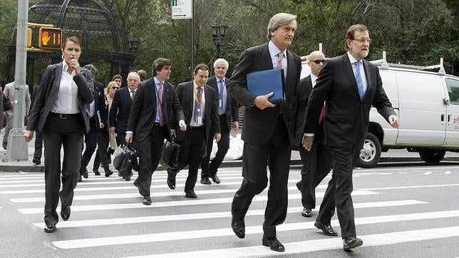 El presidente Mariano Rajoy, esta semana en las calles de Nueva York