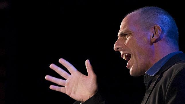 El exministro Varoufakis durante un mitin en Londres, Gran Bretaña