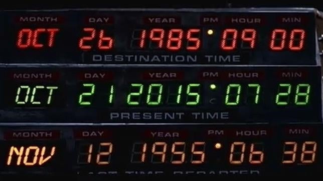 Fotograma del DeLorean, la máquina del tiempo que aparece en «Regreso al Futuro»