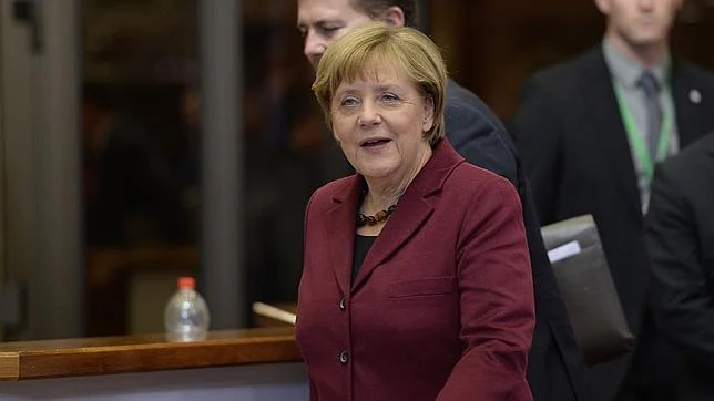 Angela Merkel en la cumbre europea de Bruselas del pasado día 15