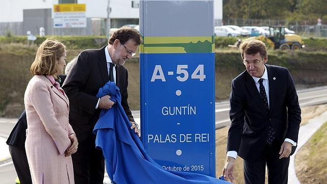 Rajoy inaugura el tramo de la Autovía Santiago-Lugo entre Palas y Guntín
