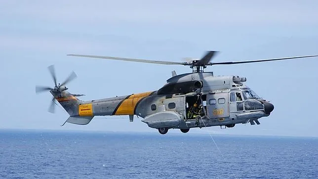Super Puma del 802 escuadrón del Ejército del Aire como el accidentado