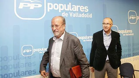 De la Riva, durante su comparecencia en la sede del PP de Valladolid