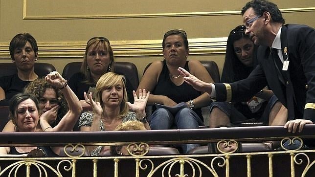 Las mujeres de los mineros, en la tribuna del Congreso