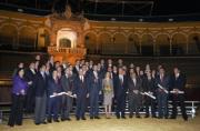 El acto de los Príncipes en la Maestranza estuvo marcado por el recuerdo de los Condes de Barcelona