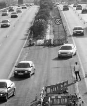 El tercer carril alivió los atascos en la A-49