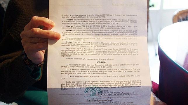 Muere con 103 años la mujer a la que la Junta aplazó la ayuda a la dependencia a 2013
