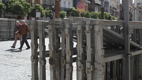 El montaje de los palcos
