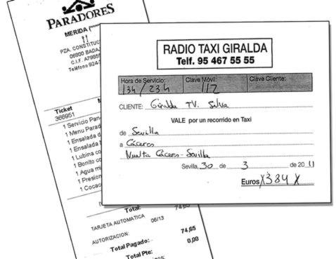 Otro viaje de Silva a Cáceres costó a Giralda 459 euros en taxi y en un almuerzo