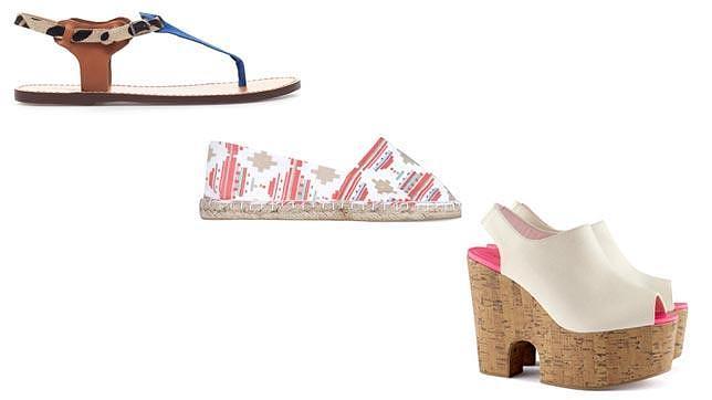 Sandalias de Zara, espartos étnicos de Blanco y plataformas de H&M
