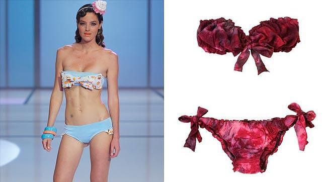 Dos propuestas de trajes de baño con relieves de Calima