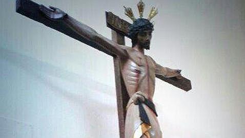 Repuesto al culto el Cristo de la Paz de La Oliva tras ser sometido a una restauración