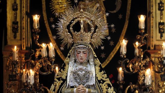La Virgen de las Tristezas vuelve al culto con su policromía original