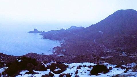 La nieve cubre Cabo de Gata