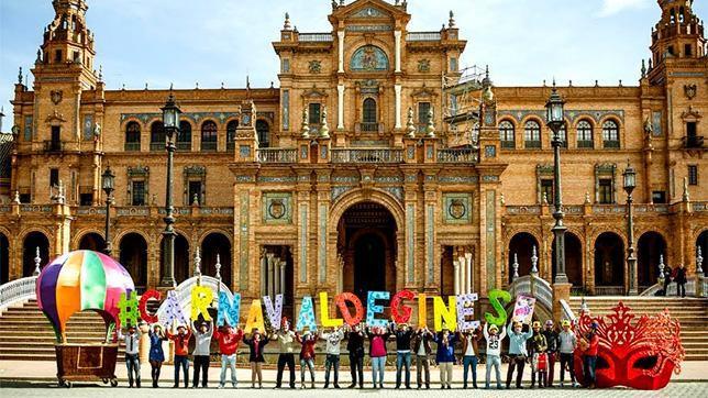 Sones carnavalescos en la Plaza de España