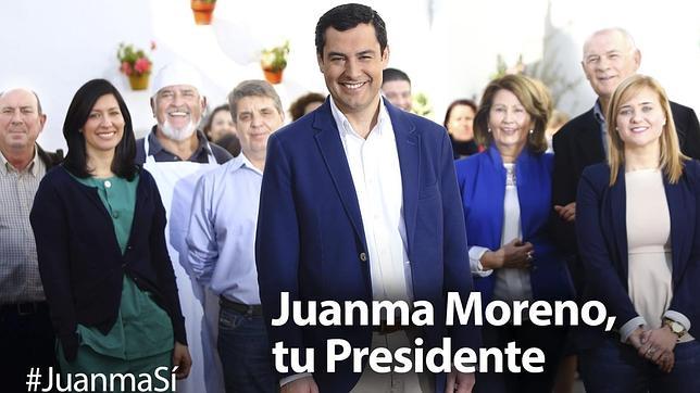 Cartel electoral del PP, presidido por el candidato