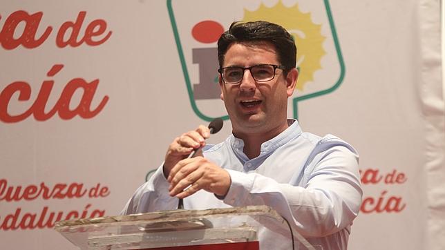 Pedro García, durante un acto de Izquierda Unida