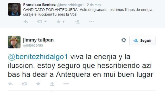 Piden al candidato de UPyD en Antequera que cierre su Twitter por faltas de ortografía