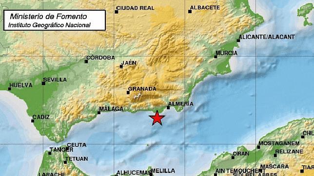 Un terremoto de tres grados de intensidad se deja sentir en la costa almeriense